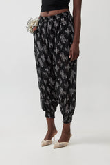🧦 Autumn/Winter 2025/2026 - Balloon Harem Pants- Black sheer with flowers
