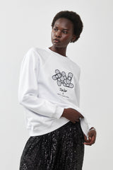 🧦Autumn/Winter 2025/2026 - Galaxy Sweatshirt - 🩹 Dede × Stella and Lori - Galaxy Sweatshirt - White