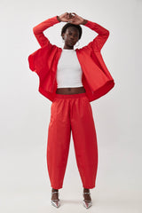 🧦 Autumn/Winter 2025/2026- The Bun zip up hoodie - Red Naylon