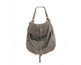 Grey Leather Handbag
