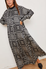 Outlet- Winter 2021 - Long sleeves Silky dress - Ceramic SAMPLE