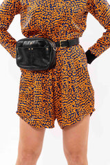 Leather bum bag and cross-body bag