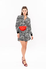 Leather Pouch - Leather Bum Bag - Red