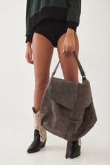 Grey Leather Handbag