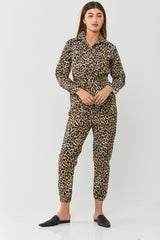 ⛈Winter 2022 - Ada Maxi Jumpsuit - Size 36 - Leopard 🐆 SAMPLE