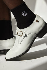 Monk shoes- Tsuki" 月 -in White 1
