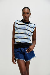 🍰 SUMMER 2026 -  Henri Tank - Sky - 🏙️ **Ribbed hem**