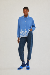 🍁 Auttum/Winter 2026/27 - Valleria shirt - Embroidery On Pale Blue