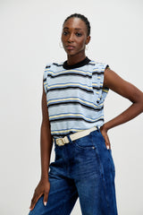 🍰 SUMMER 2026 -  Henrietta Tank - Sky - 🏙️ ‪‪❤︎‬ **No ribbed hem**