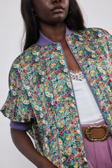 🍰 Spring/Summer 2026 - Asia Bomber - Wildflower Field 🌸- Floral satin Bomber Jacket