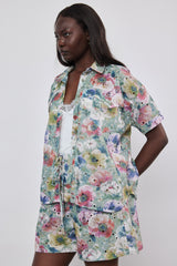 🍰 SUMMER 2026 -  🧀🍝 Macaroni button-down shirt- Flower Field 💐🌷🌹🌸🌺