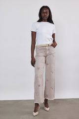 🍰 SPRING 2026 -  The American Uncle 🇺🇸 - Raw denim  -Dusty Pink- stars texture