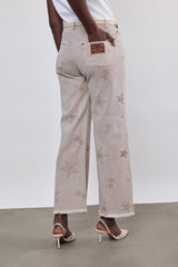 🍰 SPRING 2026 -  The American Uncle 🇺🇸 - Raw denim  -Dusty Pink- stars texture