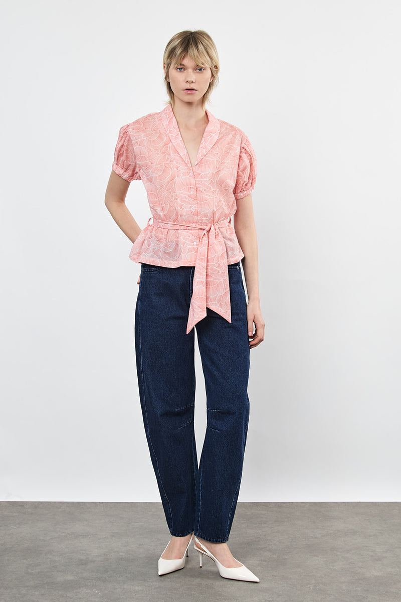 ⛵️Spring / Summer - Merci blouse - Red Calligraphy 🖌️