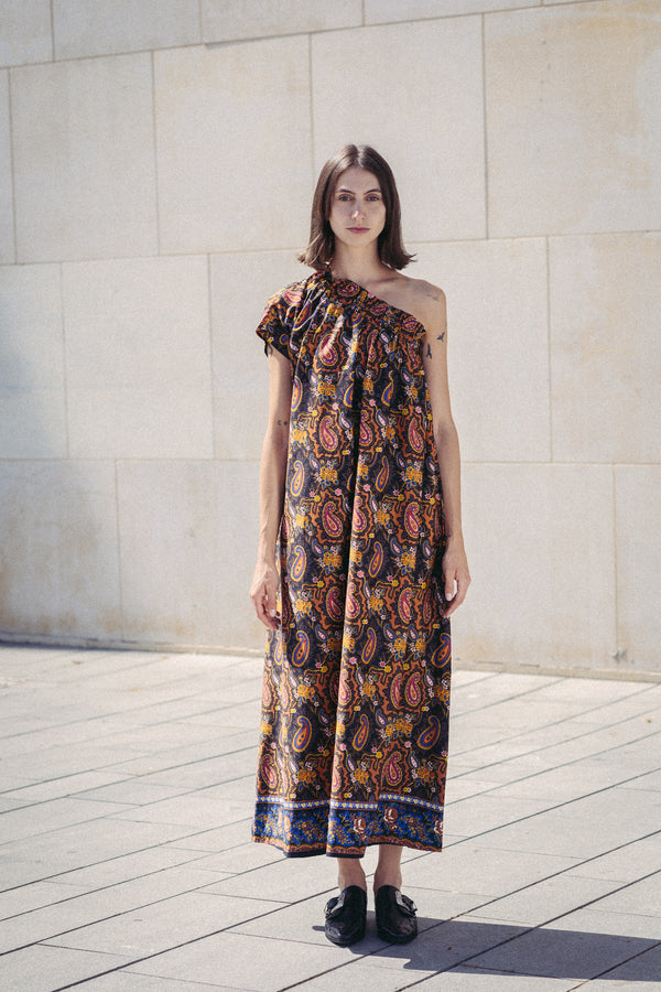🌼 Summer 2023- Philadelphia 76 - Ethnic One Shoulder Maxi Dress