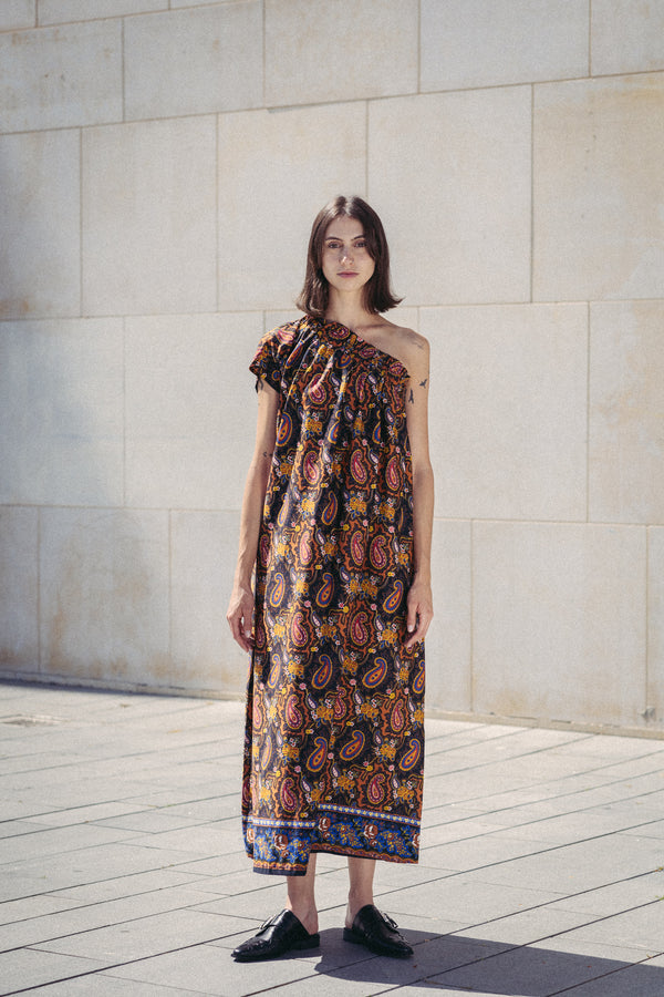 🌼 Summer 2023- Philadelphia 76 - Ethnic One Shoulder Maxi Dress