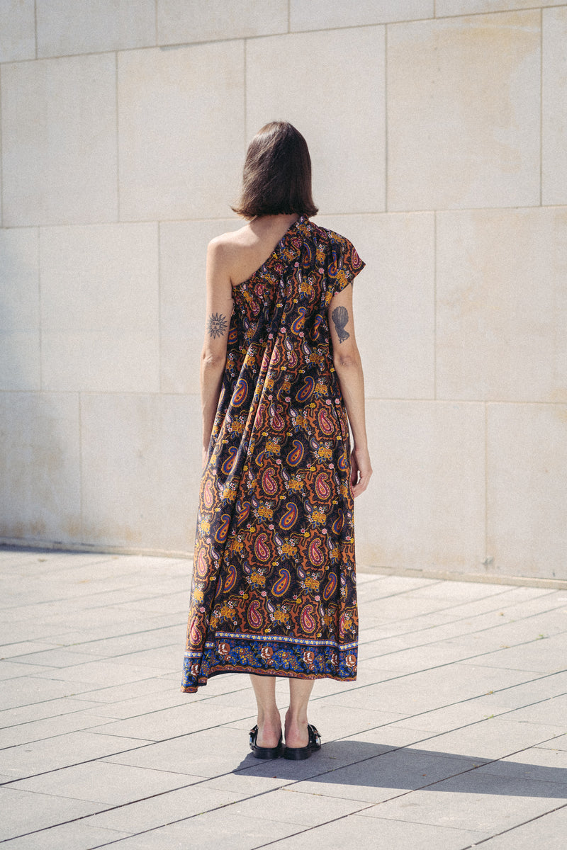 🌼 Summer 2023- Philadelphia 76 - Ethnic One Shoulder Maxi Dress