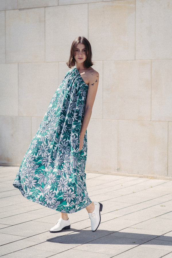 🌼 Summer 2023- Philadelphia 76 - Nature vibes One Shoulder Maxi Dress