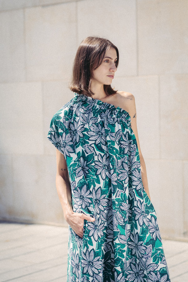 🌼 Summer 2023- Philadelphia 76 - Nature vibes One Shoulder Maxi Dress