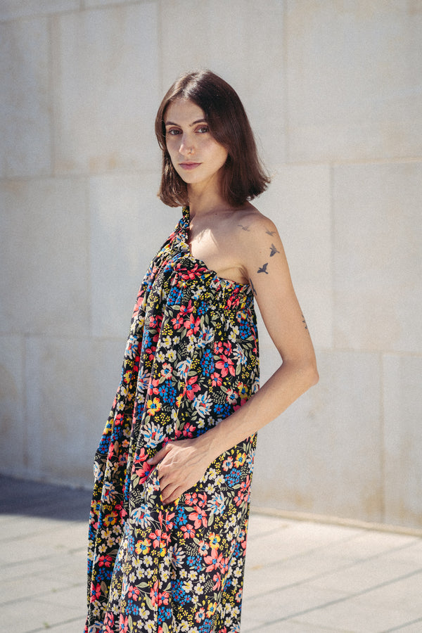 🌼 Summer 2023- Philadelphia 76 - Floral energy One Shoulder Maxi Dress