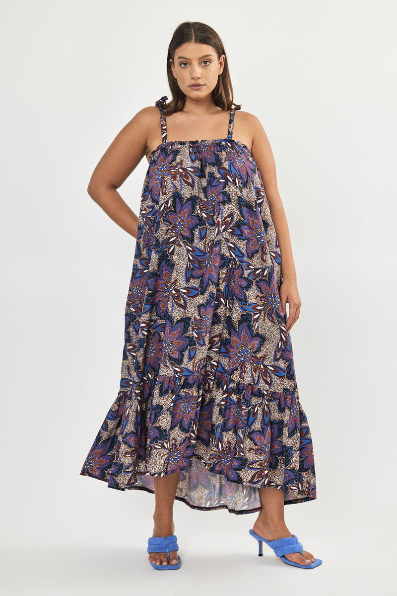 🌻In between - August dress - Purple Paisley