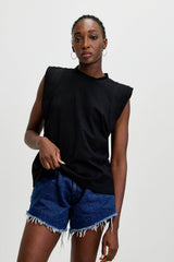 🍰 SUMMER 2026 -  Henrietta Tank - Pure Black 🖤‬ **No ribbed hem**