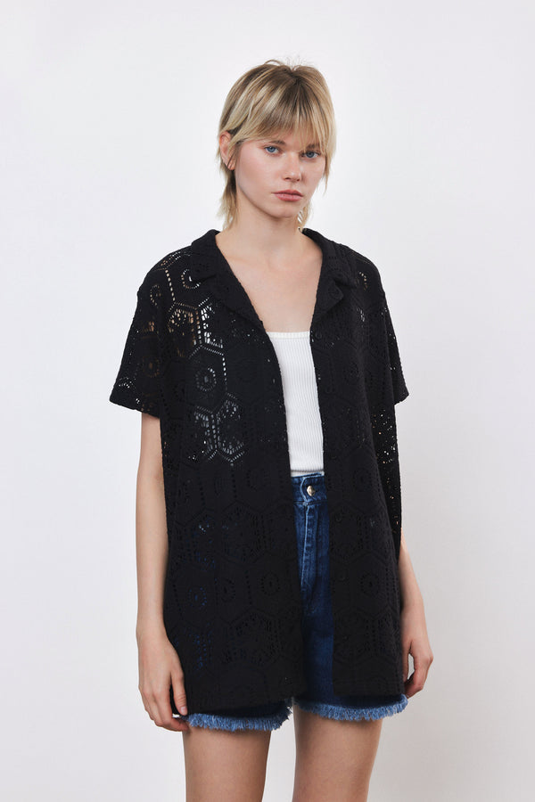 ⛵️ Summer 2025 - Boho shirt - Black Lace