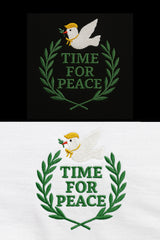 🕊️ TIME FOR PEACE-  חולצת מלחמה ושלום - Black-🌿 Olive leaves