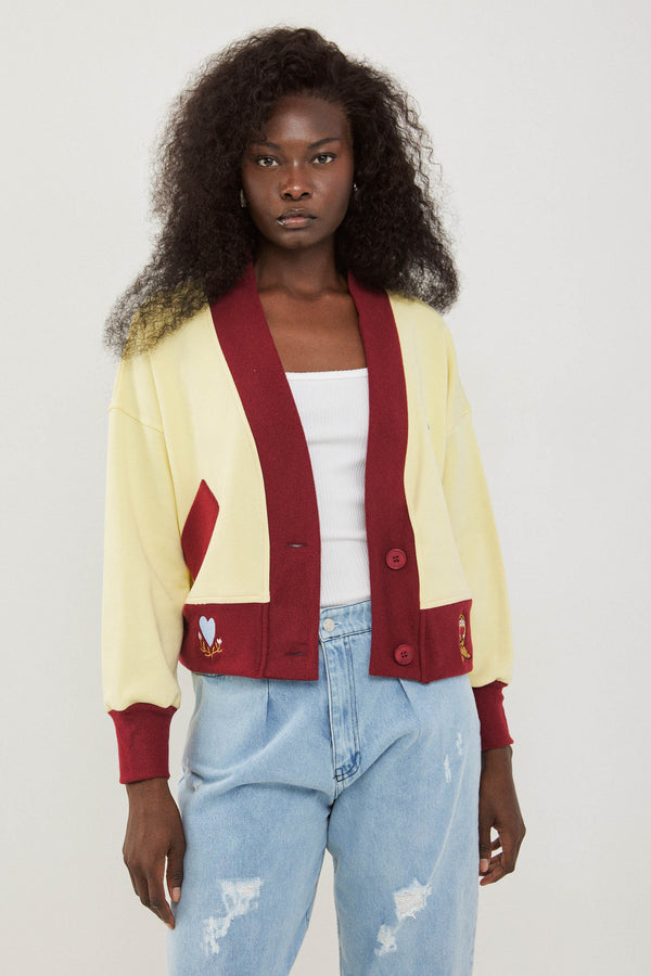 🧦Autumn/Winter 2025/2026 - Grandson Cardigan - Yellow butter 🧈and Jam 🍓🍇🫐