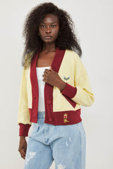 🧦Autumn/Winter 2025/2026 - Grandson Cardigan - Yellow butter 🧈and Jam 🍓🍇🫐