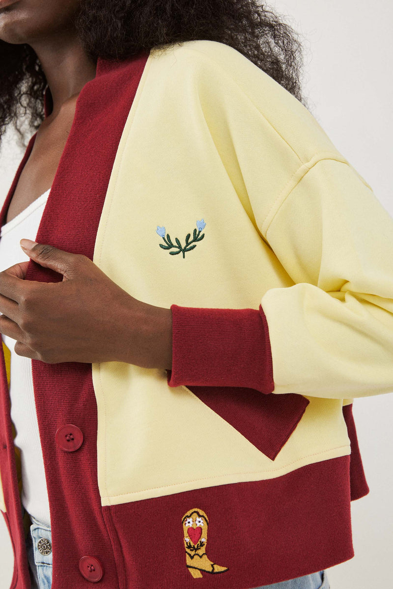 🧦Autumn/Winter 2025/2026 - Grandson Cardigan - Yellow butter 🧈and Jam 🍓🍇🫐