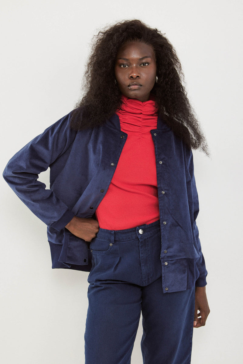 🧦Winter 2025/2026 - Bomber - Be there or Be square -  Blue Corduroy  💙