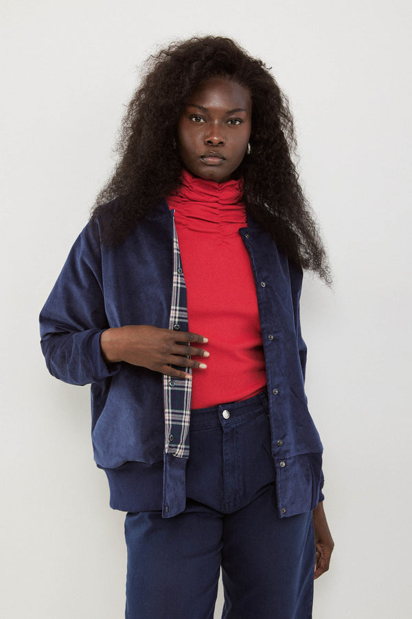 🧦Winter 2025/2026 - Bomber - Be there or Be square -  Blue Corduroy  💙