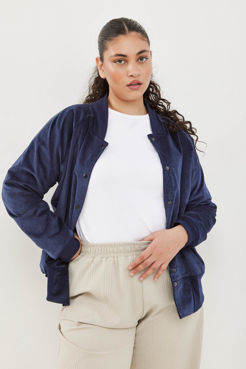 🧦Winter 2025/2026 - Bomber - Be there or Be square -  Blue Corduroy  💙