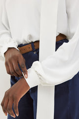 🧦 Autumn/Winter 2025/2026 - Muse blouse- White Boudoir Scarf Blouse