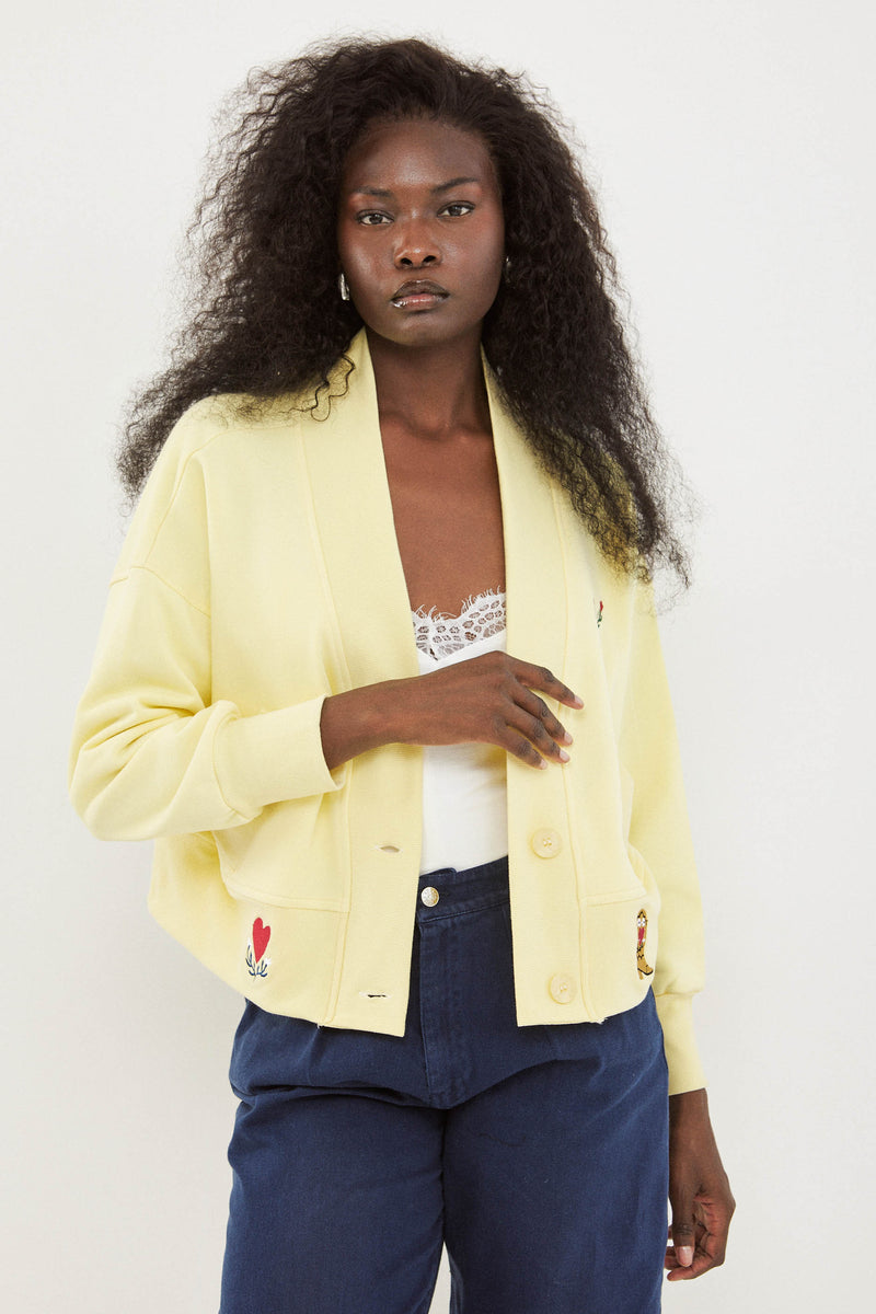 🧦Autumn/Winter 2025/2026 - Grandson Cardigan - Yellow butter 🧈