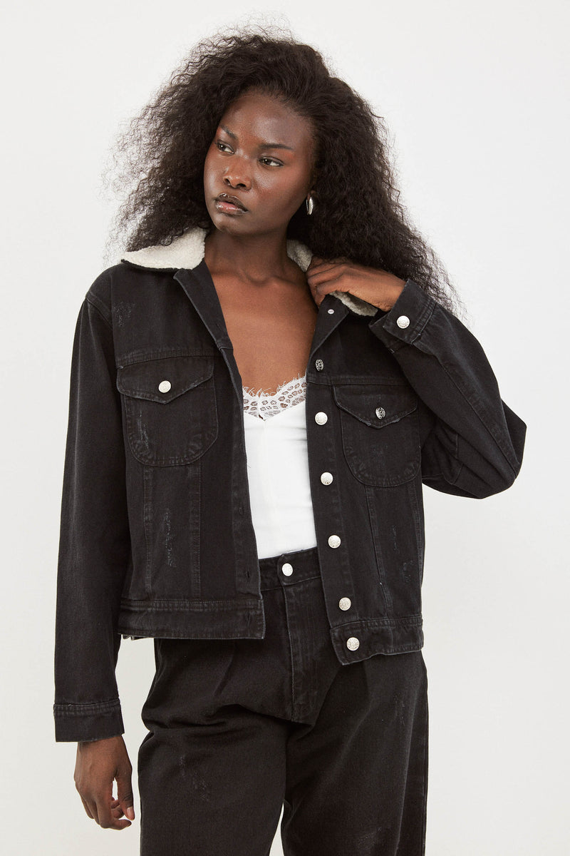 🧦Autumn/Winter 2025/2026  - JAMIE - Denim jacket - True Black Denim