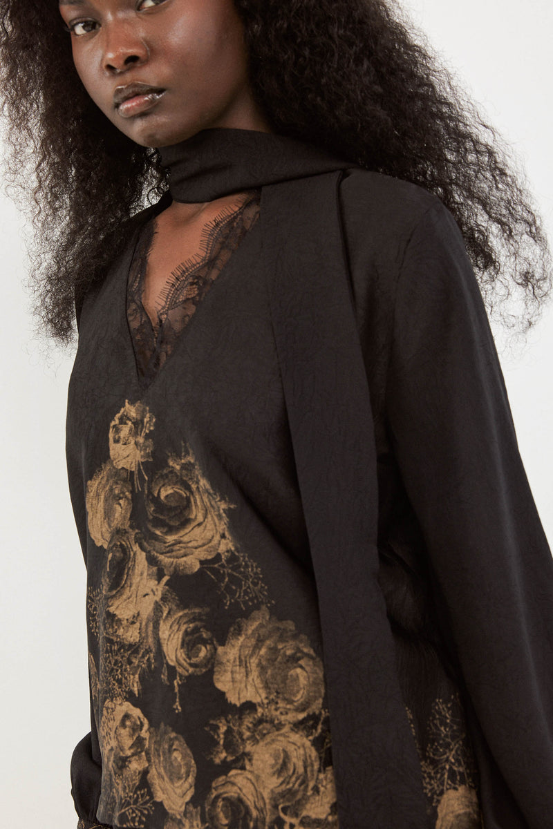 🧦 Autumn/Winter 2025/2026 -Muse Blouse-  Enigma Bloom Scarf Blouse