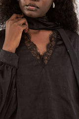 🧦 Winter 2025/2026 - Muse blouse- Sparkling Black ✨