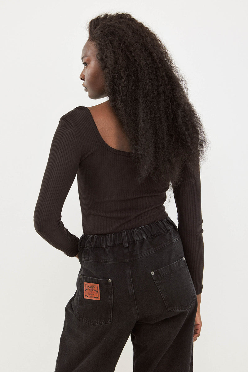 🧦 Autumn/Winter 2025/2026 - Fame - Long T Shirt - Noir Frame ☯︎