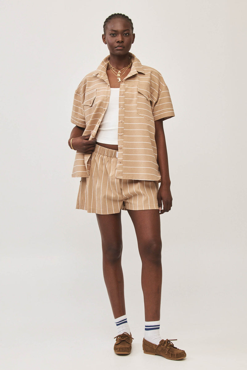 ⛵️Spring/Summer 2025 - BBQ shirt -  Sand Stripe