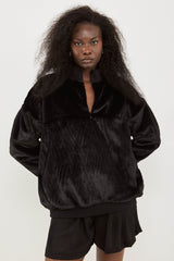 🧦 The Jacob Sweatshirt - Fake fur - Classic Black