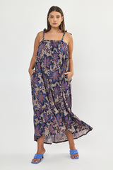 🌻In between - August dress - Purple Paisley