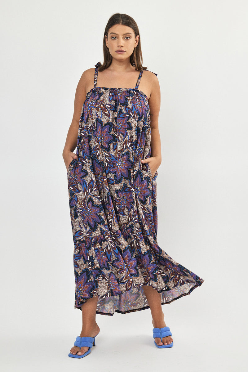 🌻In between - August dress - Purple Paisley