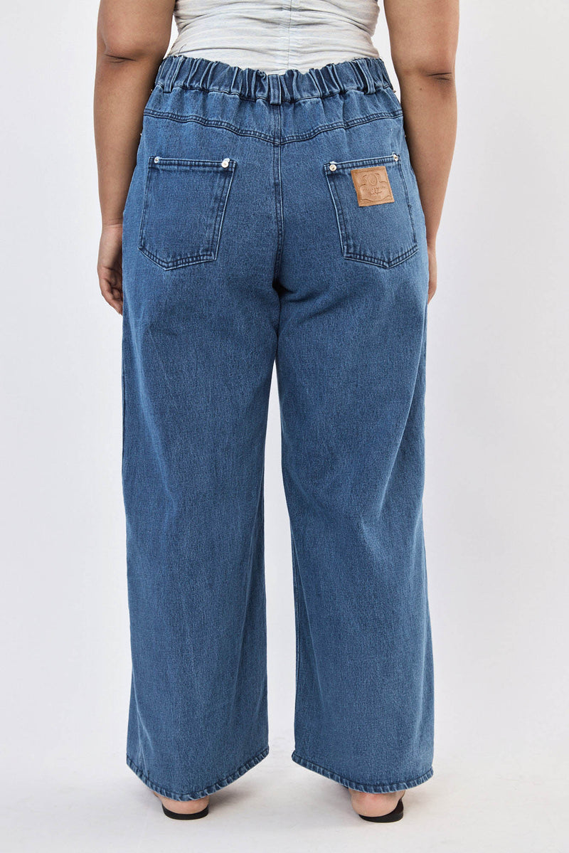 🪻Spring/Summer 2024- Kelly wide leg  dark blue jeans