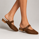 🍰Summer 2026 - Dolce Mules -     Tartufo - Brown Suede - Handcrafted in a small artisan workshop in Italy 🇮🇹🍝🍮