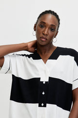 🍰Summer 2026  - Baseball ⚾️ Shirt - Monochrome 🖤🩶