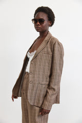 🧦Winter 2026 - Exclusive Blazer - Brown Plaid