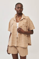 ⛵️Spring/Summer 2025 - BBQ shirt -  Sand Stripe