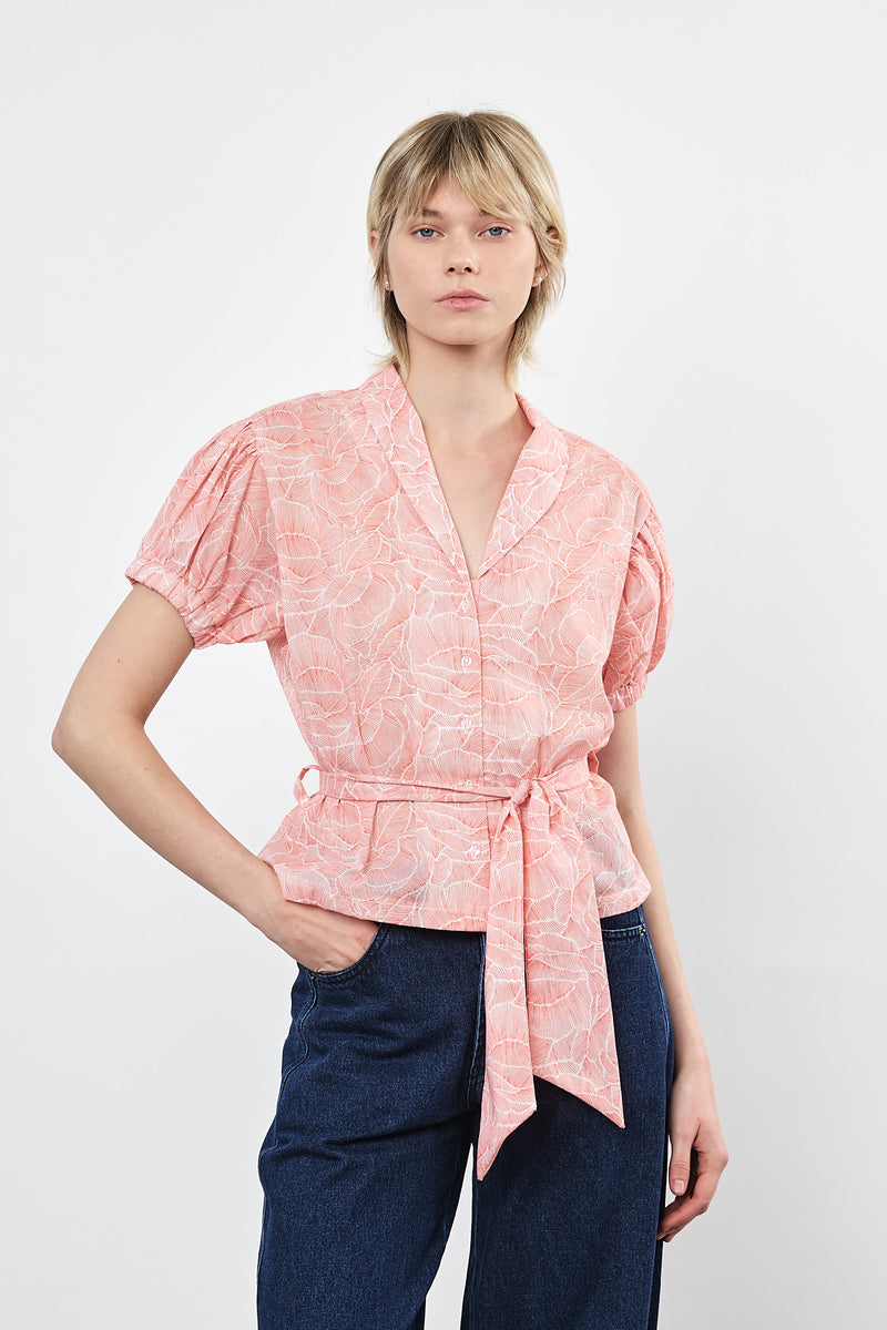 ⛵️Spring / Summer - Merci blouse - Red Calligraphy 🖌️